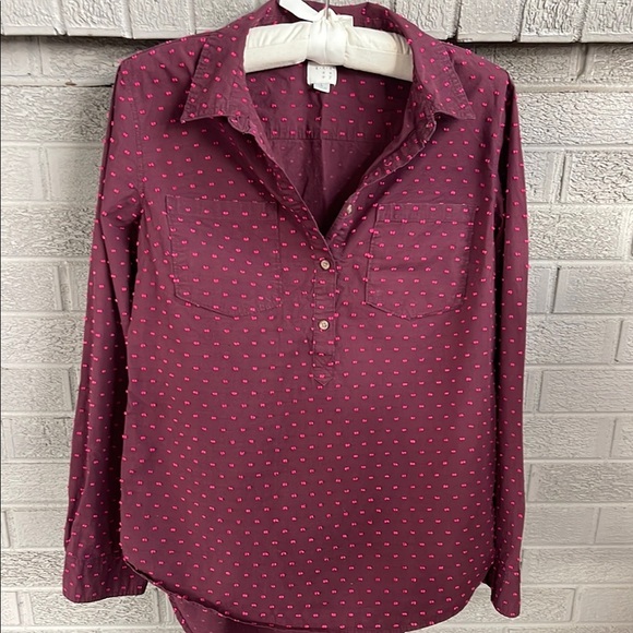 A New Day Swiss Dot Long Sleeve Top- L - Picture 1 of 6
